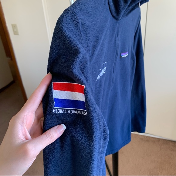 Patagonia Lightweight Fleece 1/4 Zip Pullover Sweater Navy Blue Women’s Medium - Picture 4 of 4